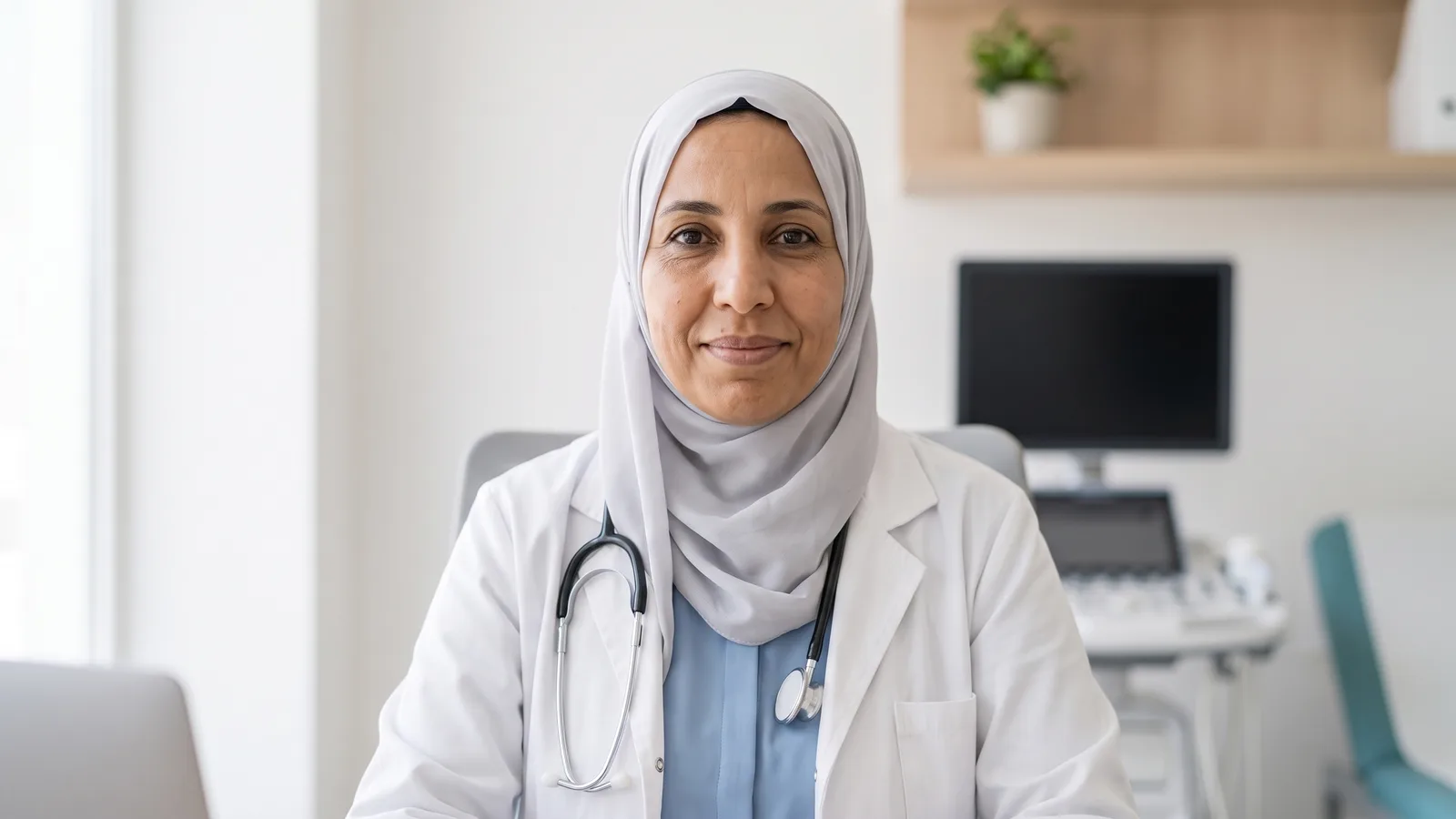 Une médecin en téléconsultation devant son écran