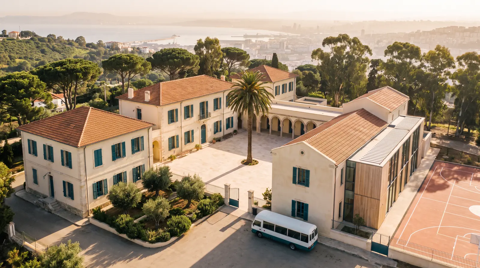 Vue aérienne du campus Nakhla sur les hauteurs d’Alger
