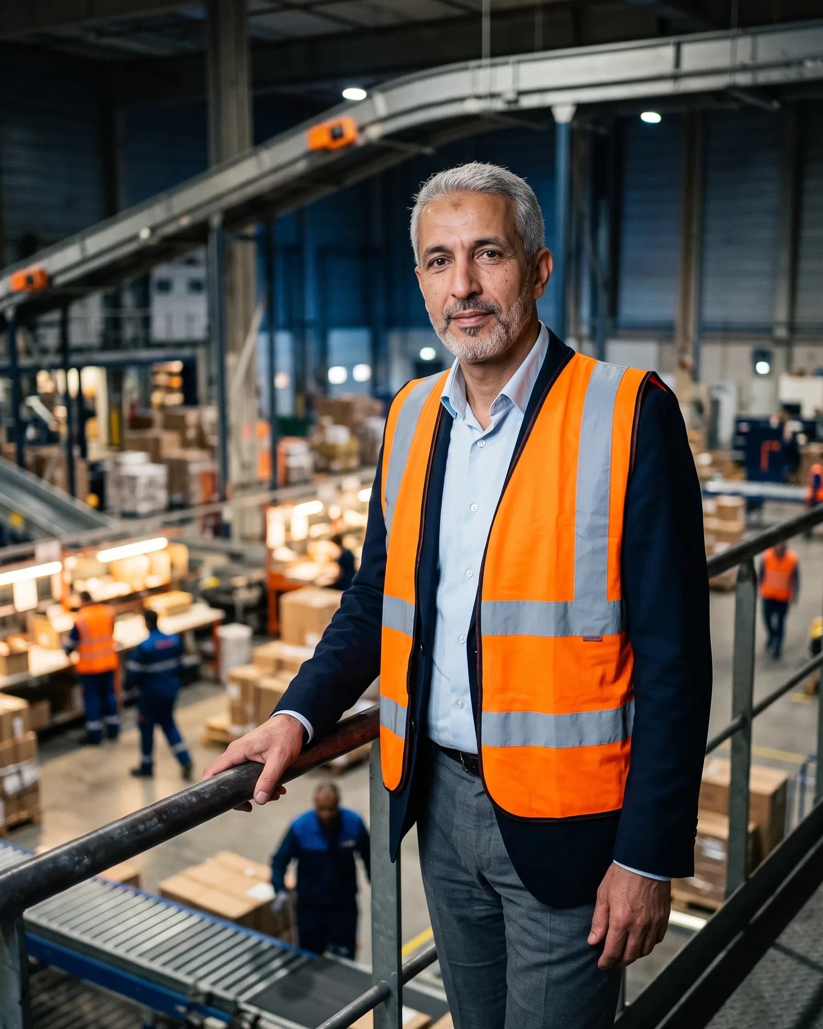 Mourad Zeghdoudi, fondateur et directeur général, sur la passerelle du hub (personnage fictif).