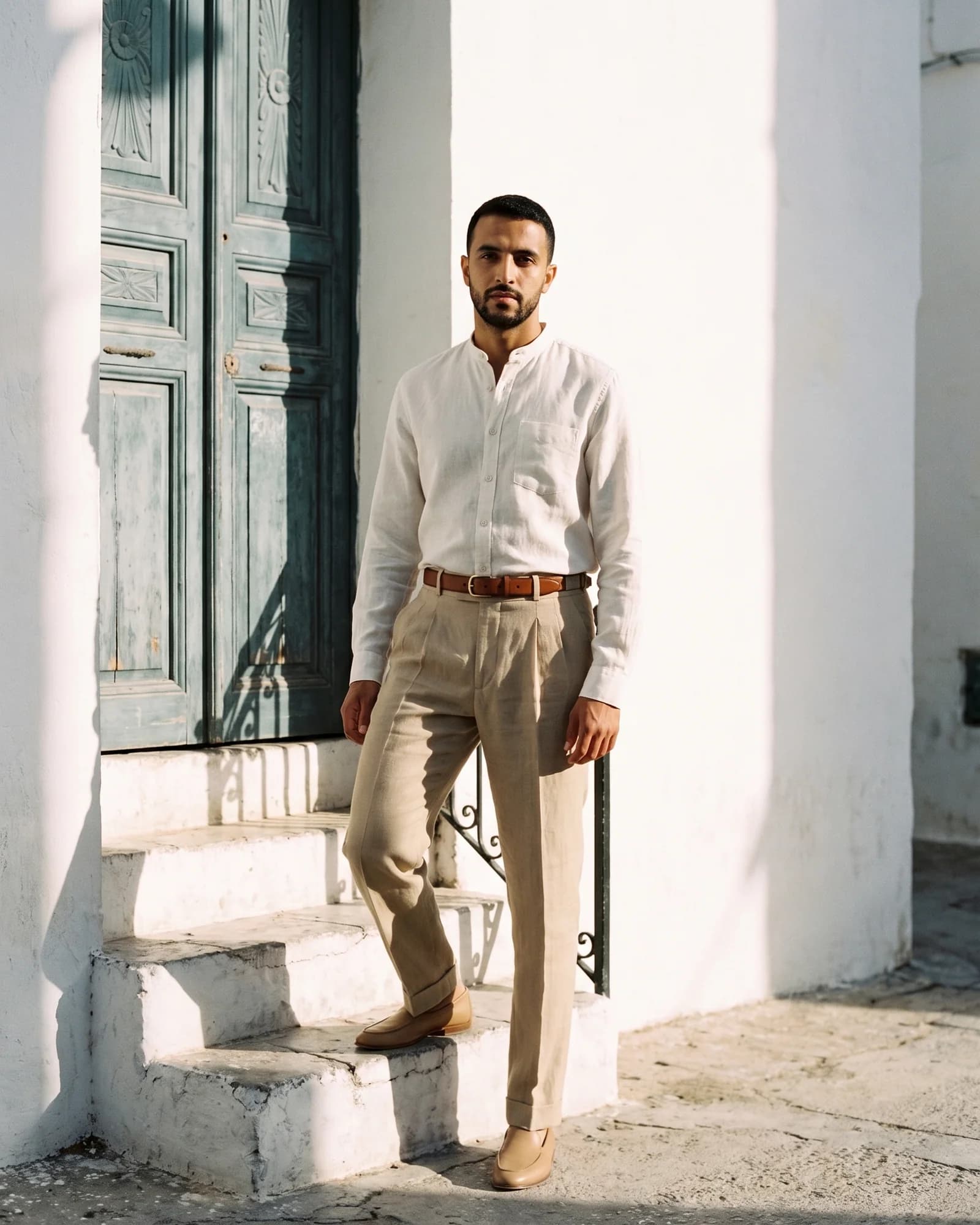 Look 2 — Une ruelle de la Casbah, soleil dur