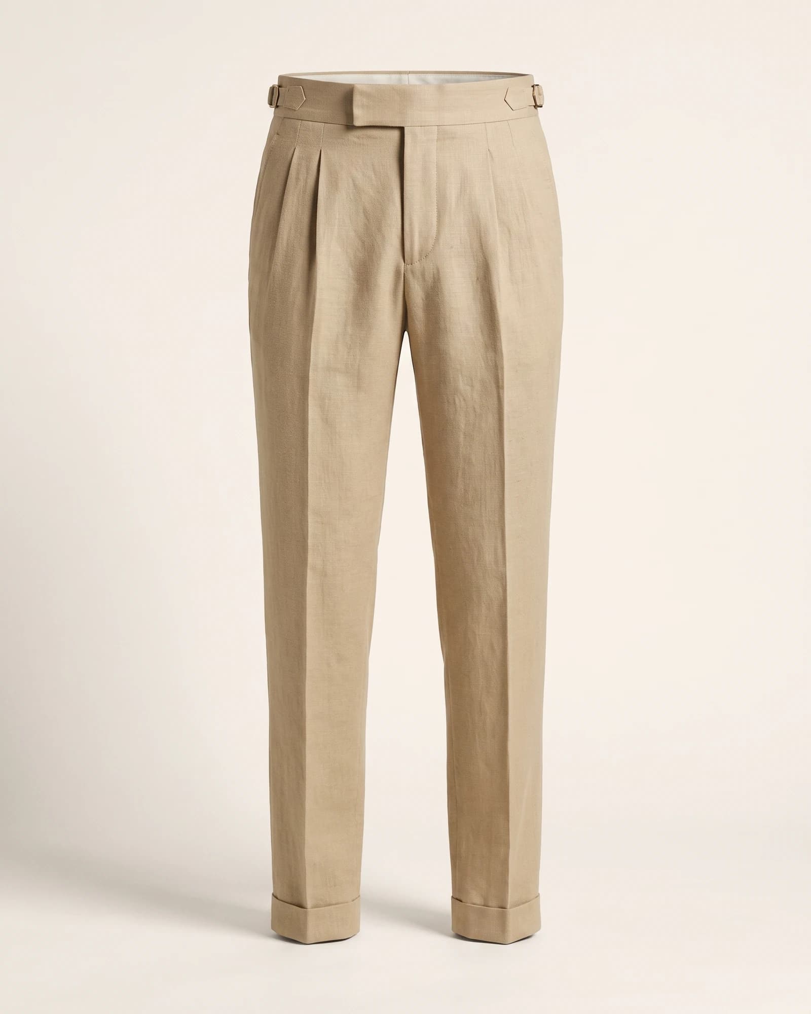Pantalon à pinces en lin