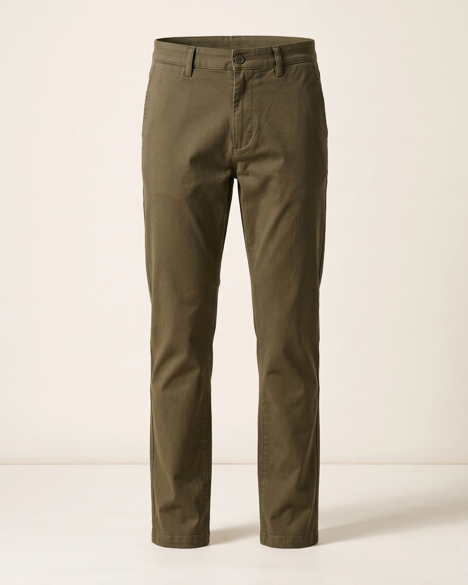 Chino droit en sergé de coton