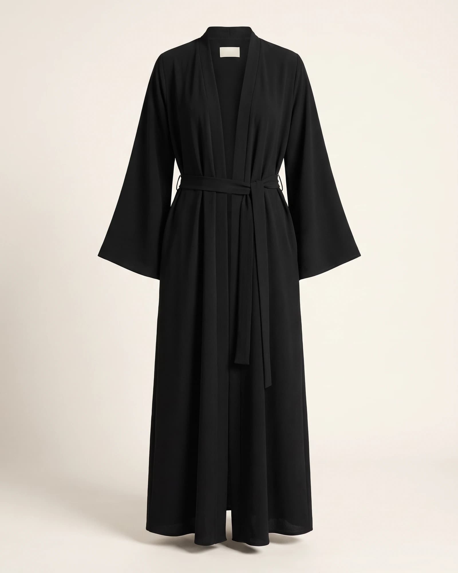 Abaya ouverte en crêpe