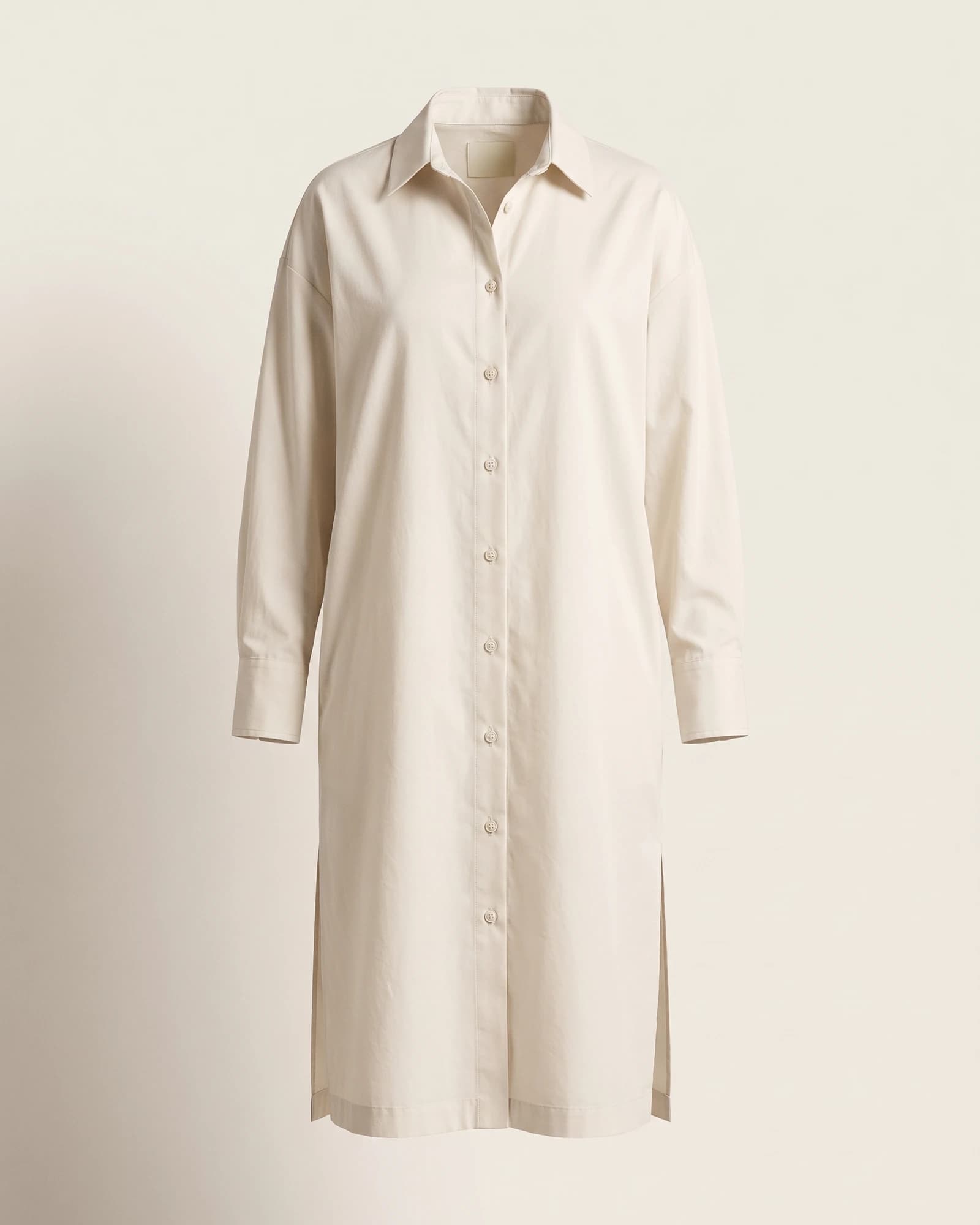 Chemise longue en popeline