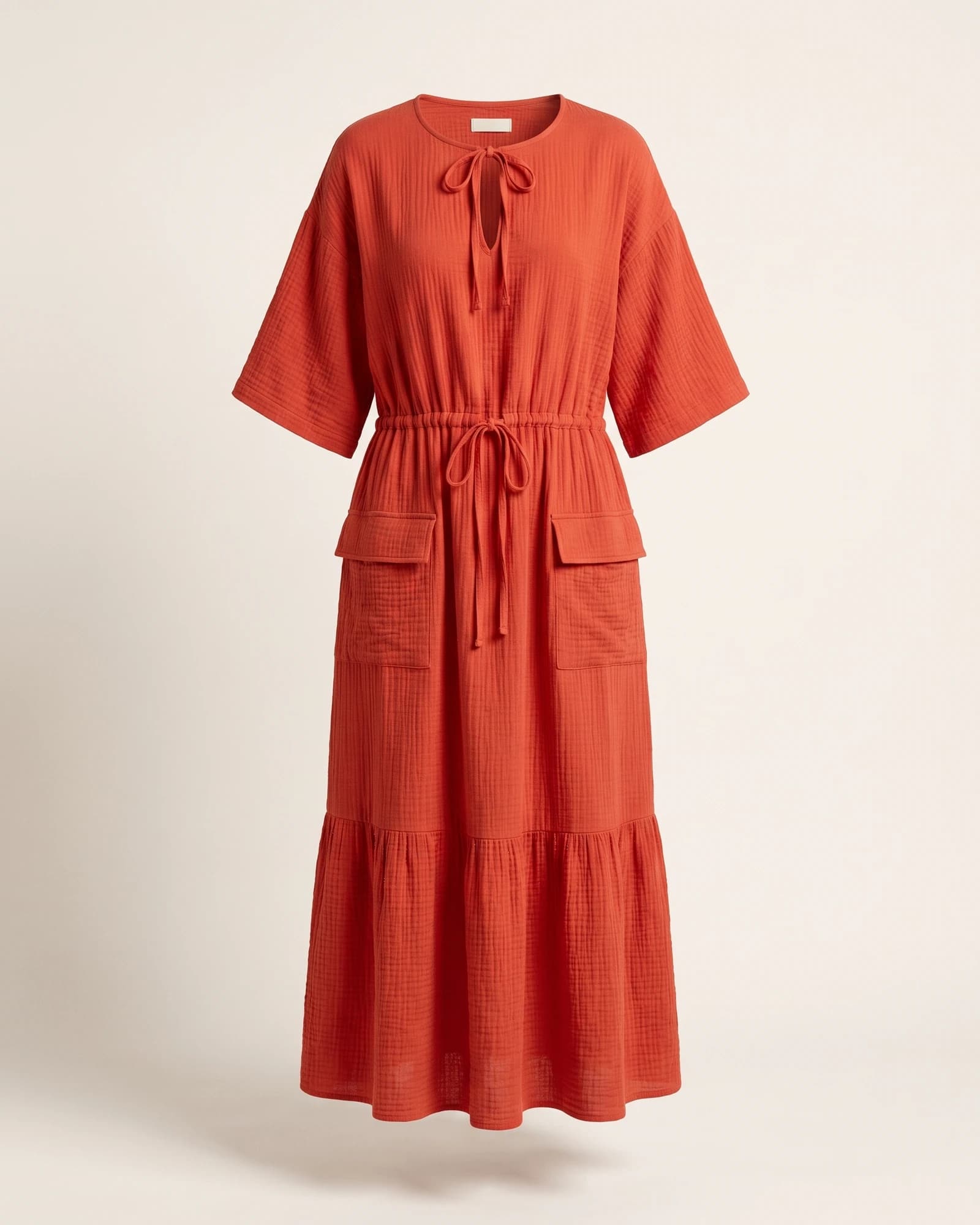 Robe longue en double gaze