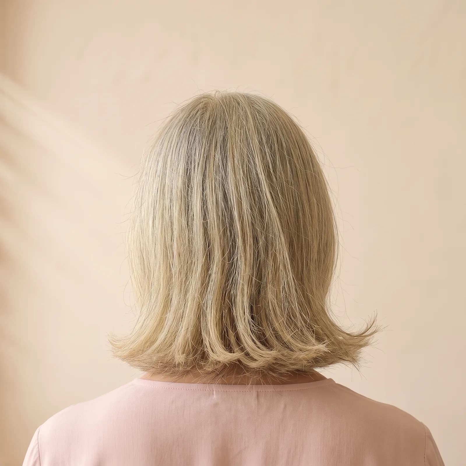 Cheveux longs ternes et secs, avant le soin