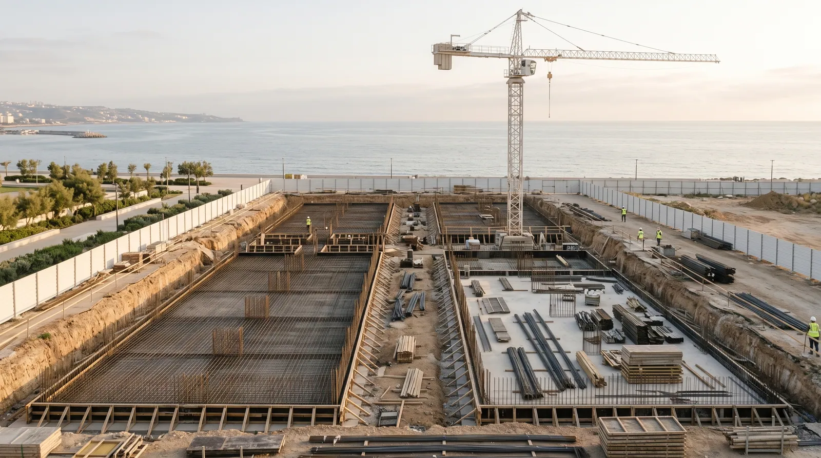 Le chantier à l’étape « Fondations »