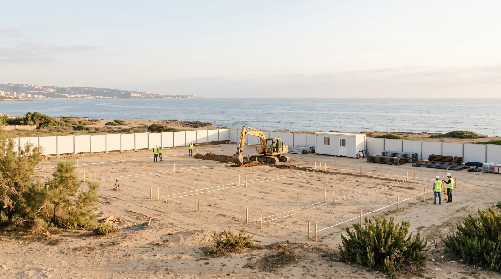Le chantier à l’étape « Ouverture du chantier »