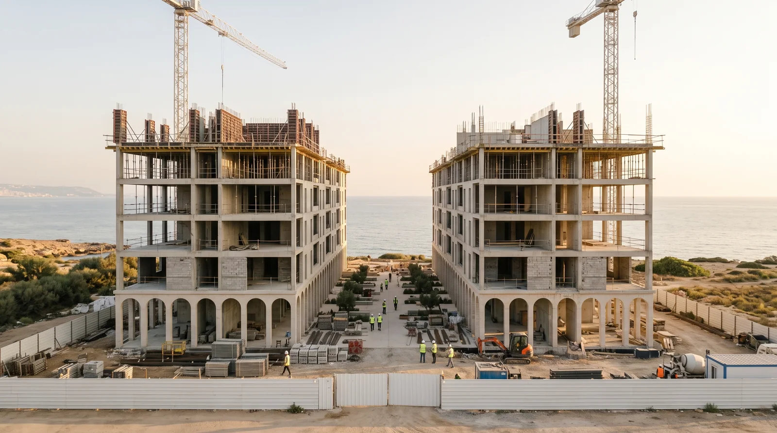 Le chantier à l’étape « Gros œuvre »