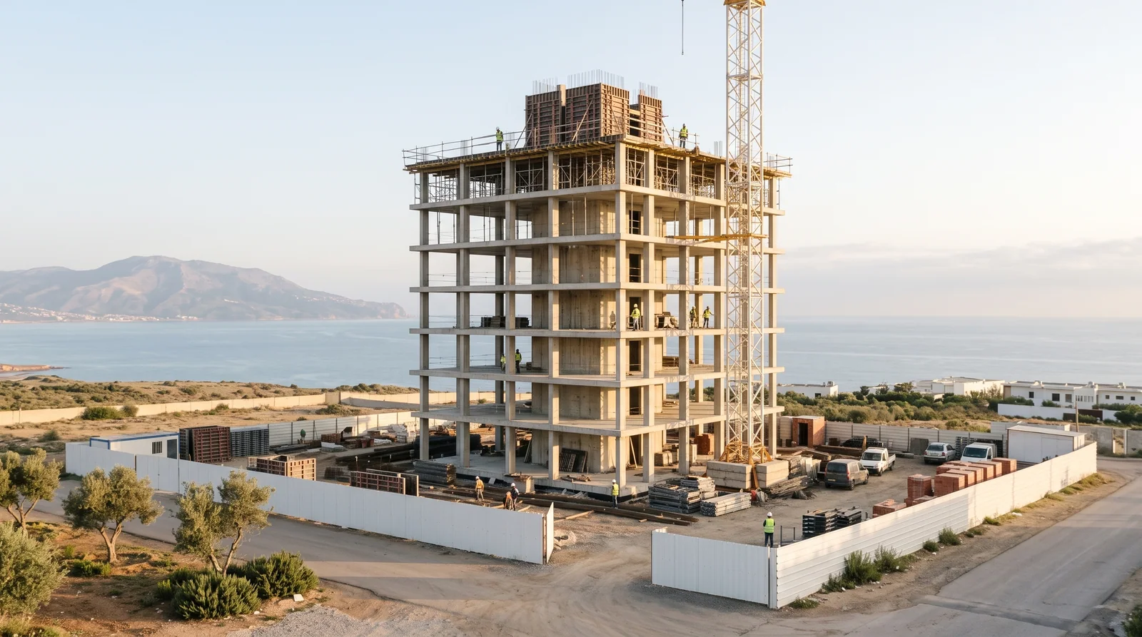 Le chantier à l’étape « Gros œuvre »