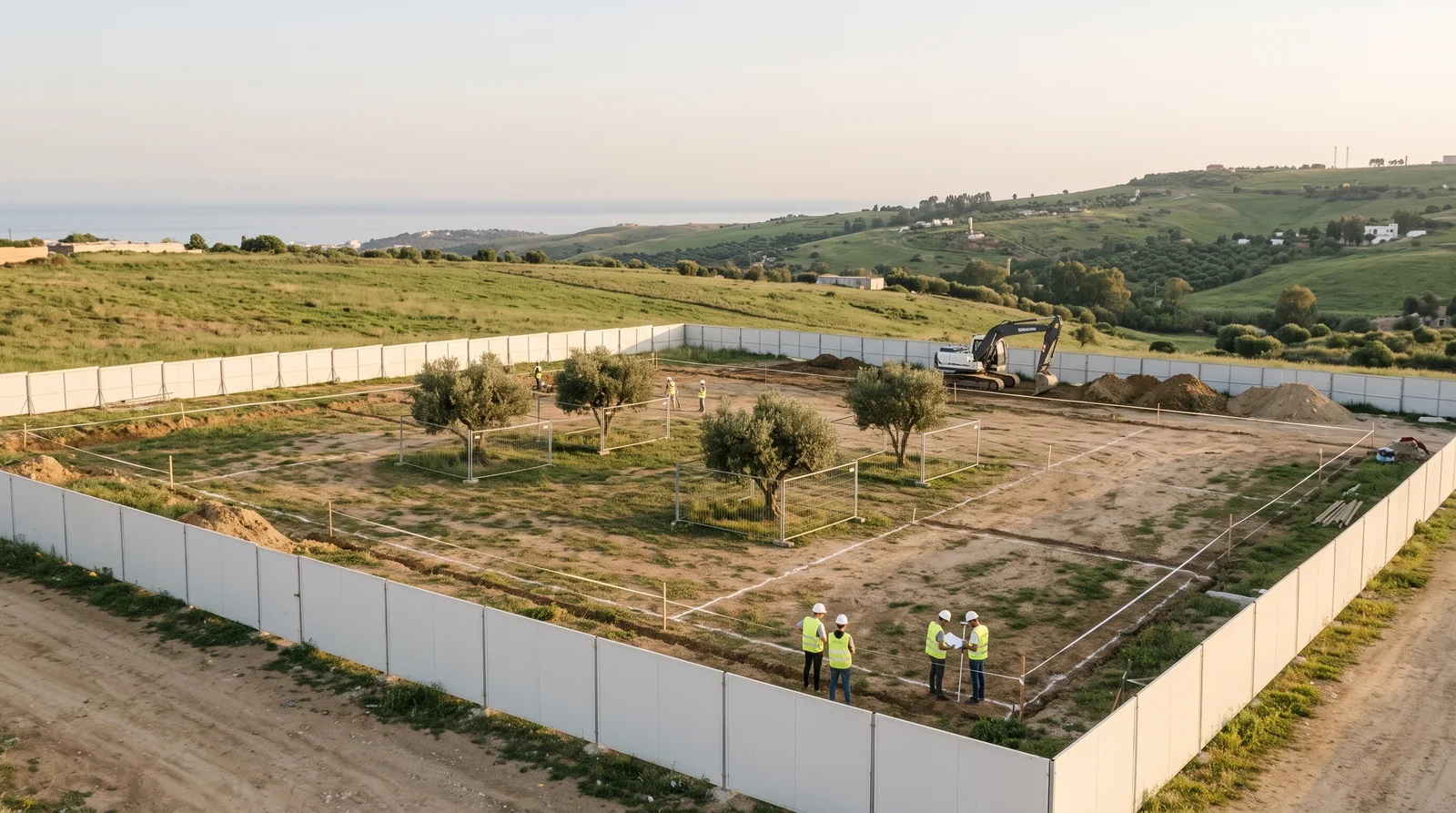 Le chantier à l’étape « Ouverture du chantier »