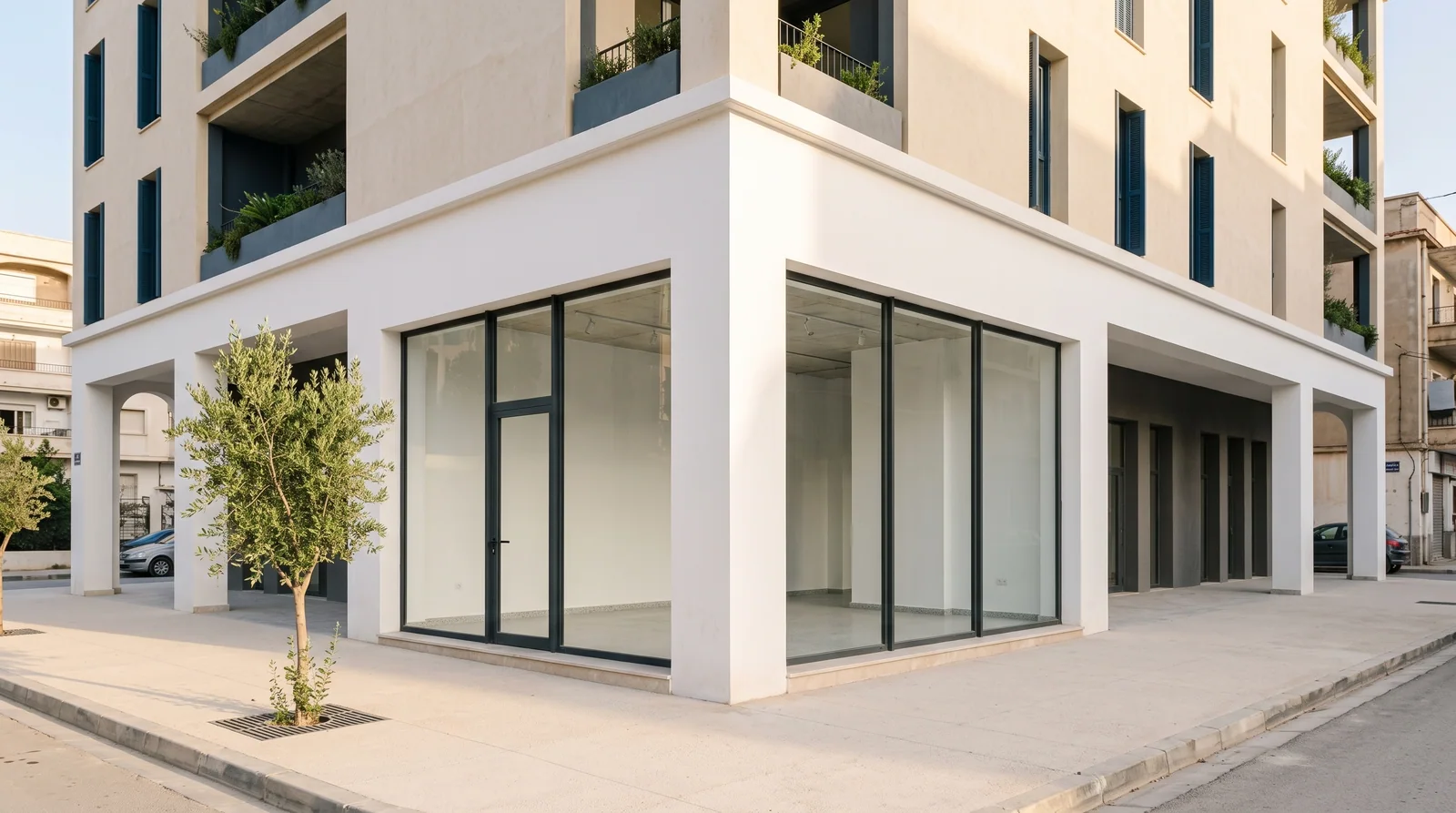 Façade — Local commercial de 127 m² à Bab Ezzouar
