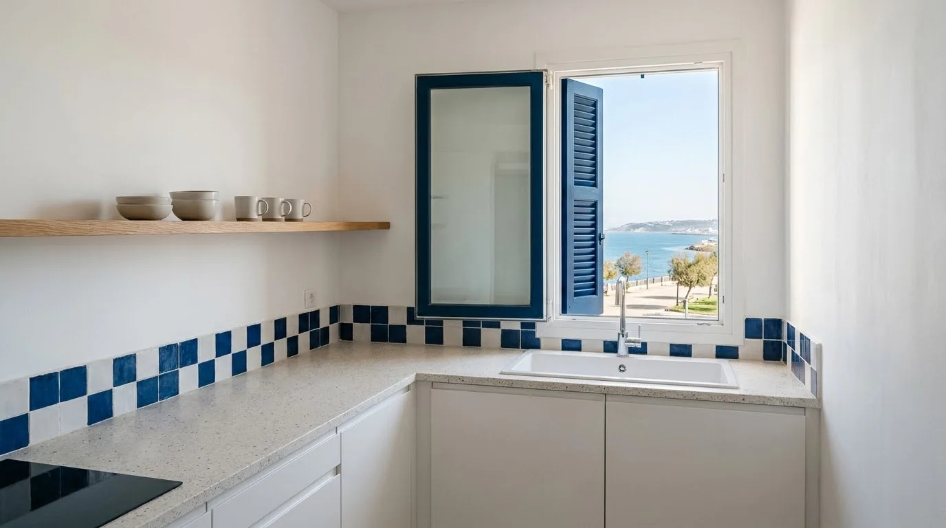 La cuisine de l’appartement témoin — Résidence Ksar Bahri