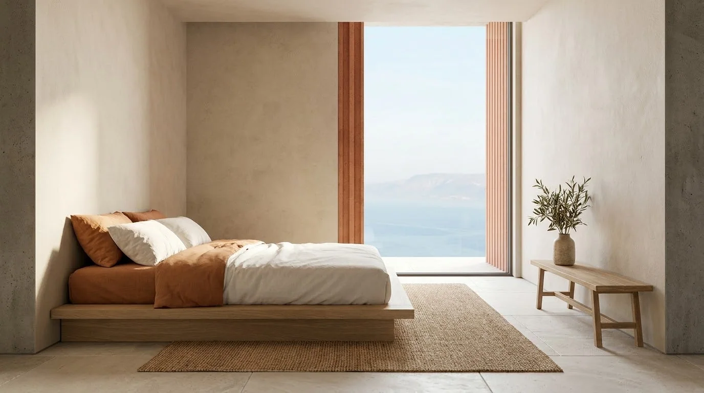La chambre de l’appartement témoin — Résidence Marsa