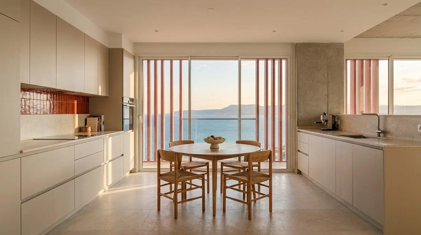 La cuisine de l’appartement témoin — Résidence Marsa