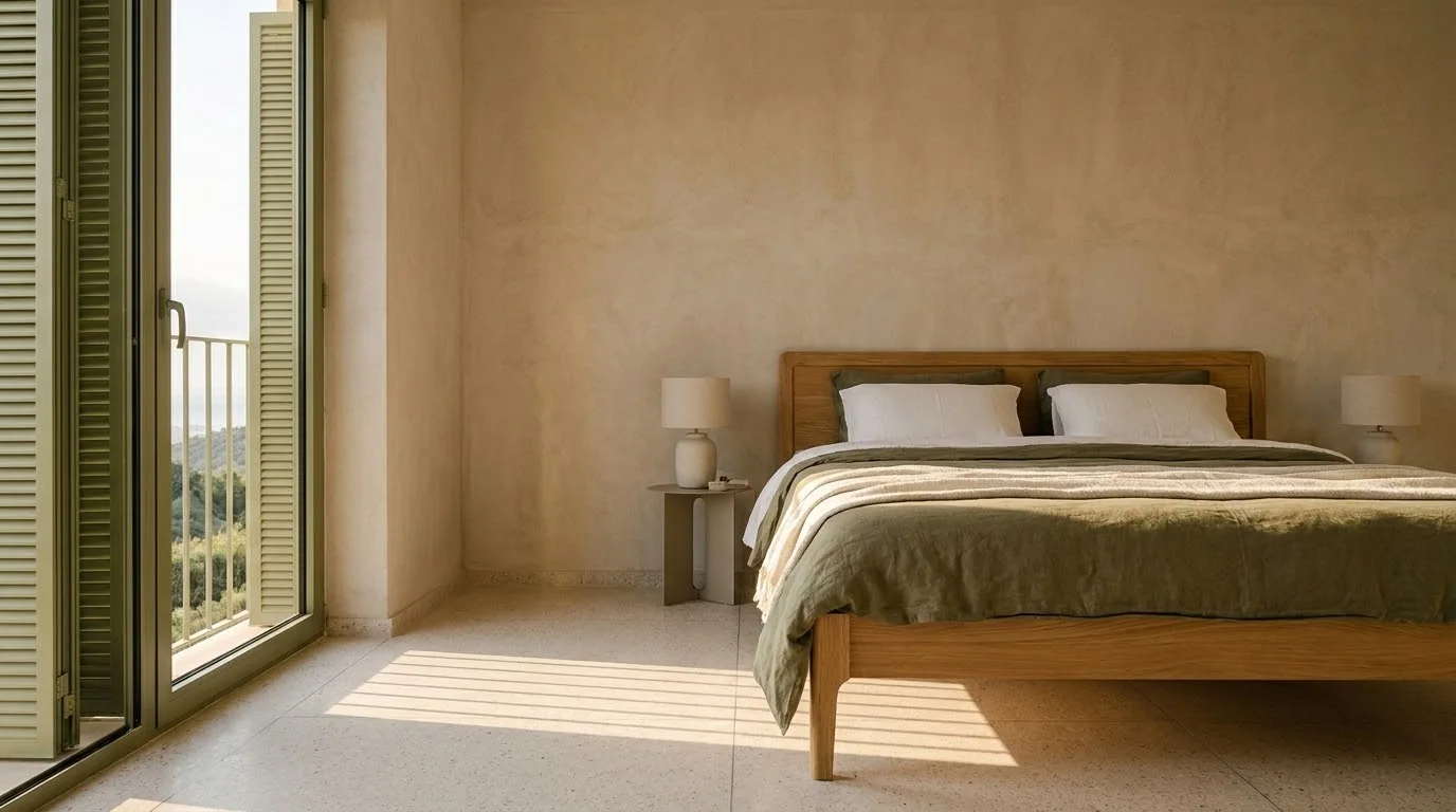 La chambre de l’appartement témoin — Résidence Tala